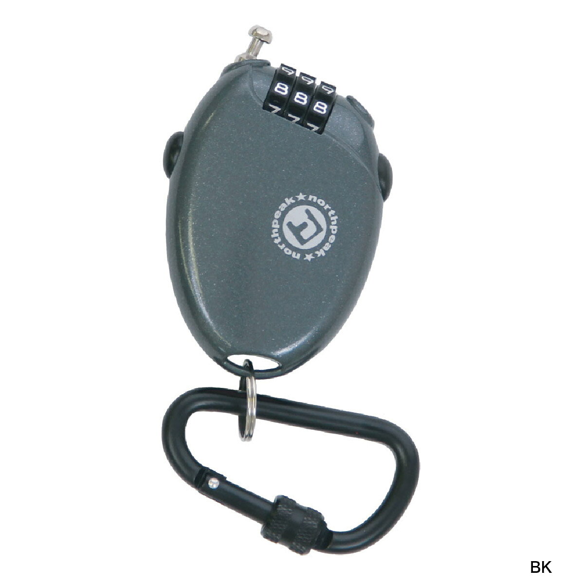 スノーボード専門店B-BRANDSのnorth peak ノースピーク ケーブルロック＜2024＞NP-3308 / CABLE LOCK 【CARABINER】｜アングル2