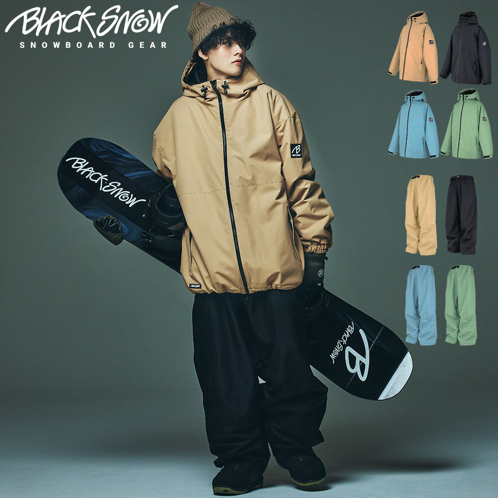 スノボウェア メンズ 上下セット スノーボードウェア BLACKSNOW BS25JFOT04M×BS25JFOB04M ブラックスノー オーバーサイズ