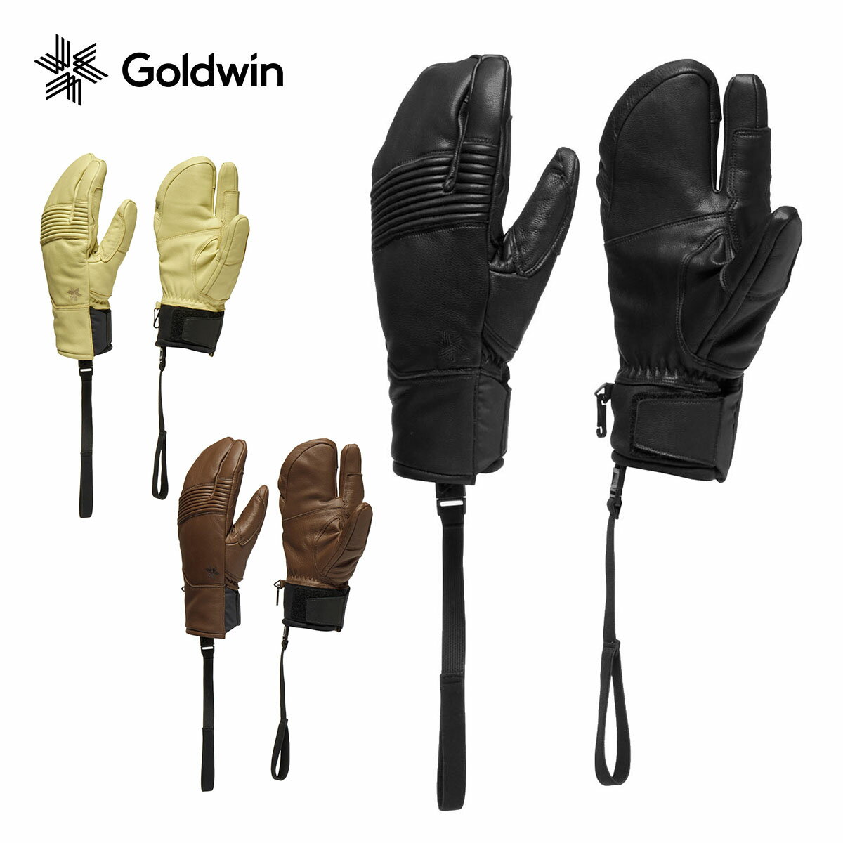 GOLDWIN ゴールドウイン スノボグローブ メンズ＜2026＞G85300 / Leather 3-finger Formfitting Gloves