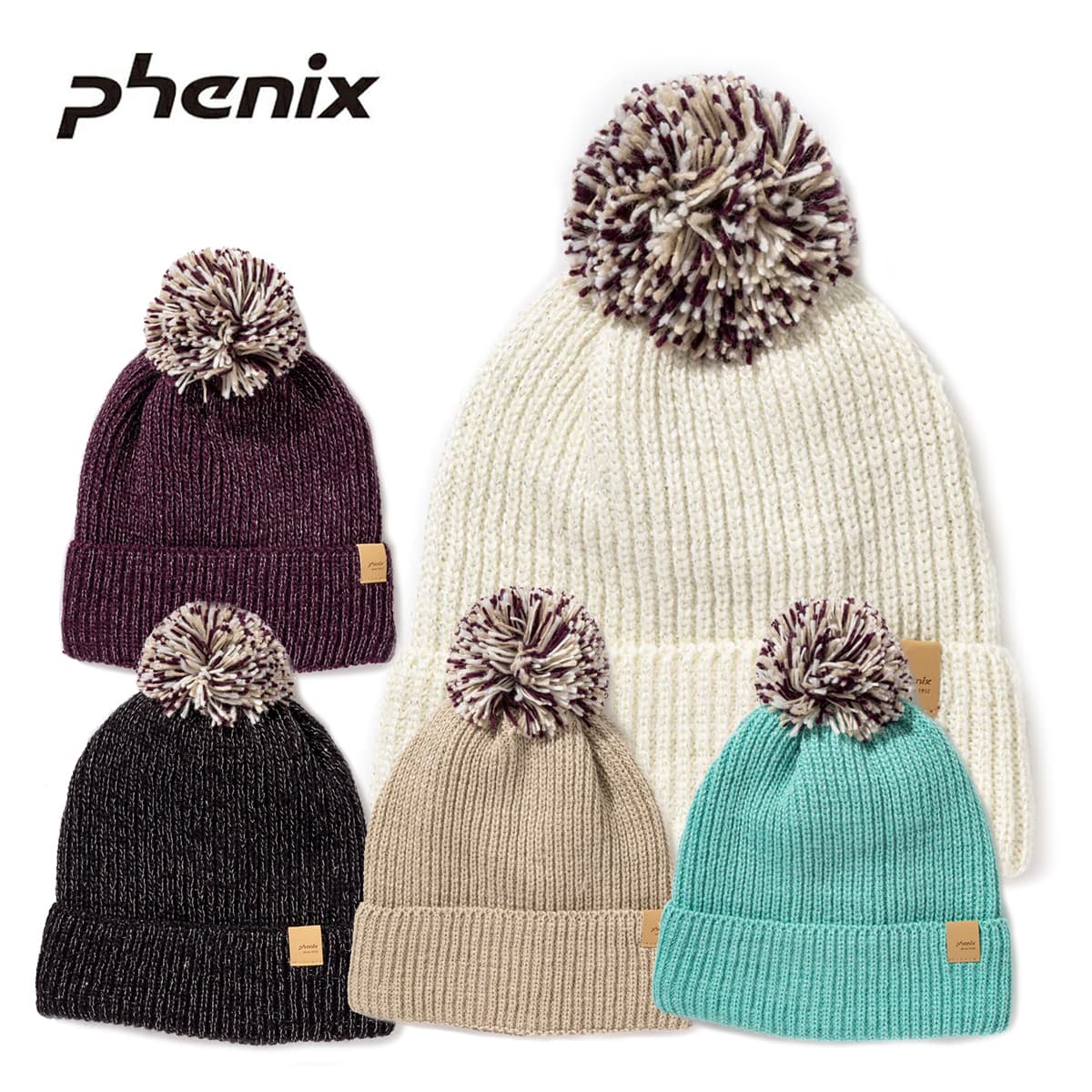 PHENIX �ե��˥å��� ���Ρ��ܡ��� ���Υ� �إåɥ����� �ϥå� ��ǥ�������2026��Mix Pompon Bright Watch Hat / �ߥå�...
