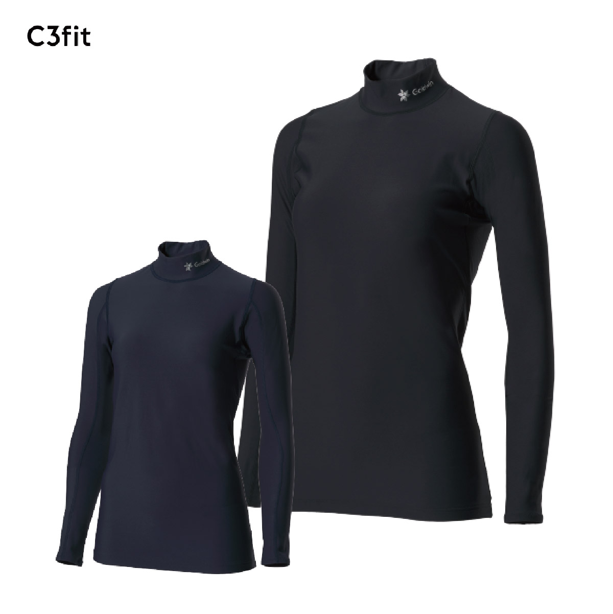 Rakuten - スノボ スノーボード アンダーウェア レディース c3fit シースリーフィット 2024 GCW62302 Kodenshi Warm High Neck Long Sleeves