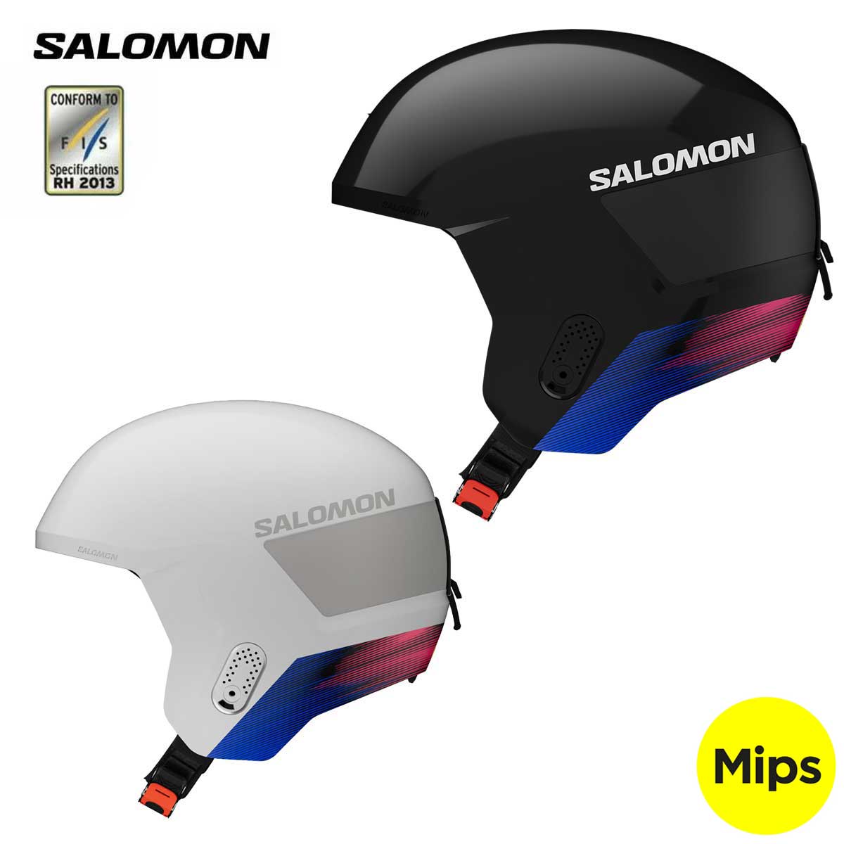 サロモン SALOMON スノボヘルメット■EQUIPE PRO FIS MIPS / エキペ プロ フィス ミップスカラー■Black / Race Blue/L49296300■White / Race Blue/L49296400サイズ・S,M,L・800 g・Shell：ABS・Safety：Mips Integra Fuse | EPS4D |Smart Safety 360 | Safety Release Earpads・Fit：Custom Dial 360 V | Oval fit・Other features：Recycled fabrics | FIS certified |Toolless chinguard adaptability限界を超えて最速を目指すレーシングエリートのためのハイエンドモデルワールドカップアスリートたちの滑りがフィードバックされたEquipeヘルメットは、妥協なき保護性能、精密さ、そして、最速を求めるレーサーのパフォーマンスをトータルにサポートすることを目標に設計されたモデルです。/最速のパフォーマンを目指して設計された純レーシングモデルとして、一瞬の差が勝負を分けるシーン、より精密でアグレッシブなラインが求められるシーンで、頼れる選択肢となります。※メーカー企画書の情報で商品登録を行っております。予告なしに商品名と仕様変更される場合がございます。