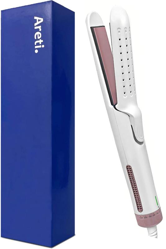 Areti（アレティ） ヘアアイロン 25mm ストレート カール 2way 送風機能付き セラミックコーティング エアーアイロン 冷マジック ReiMagic i2133GD