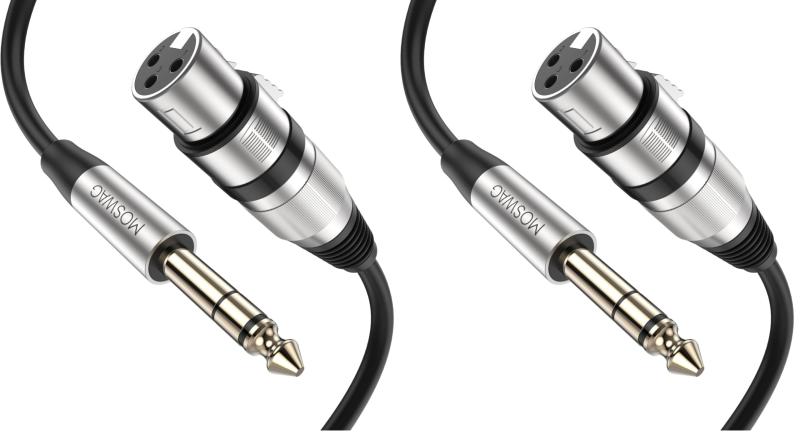 MOSWAG XLRメス～1/4インチ（6.35mm）TRSケーブル、6.35mmステレオジャックバランス～3ピンXLRケーブル、1/4インチジャックバランス～XLRマイクケーブル boardermkt-10014427 ボーダーマーケット サンプル画像2