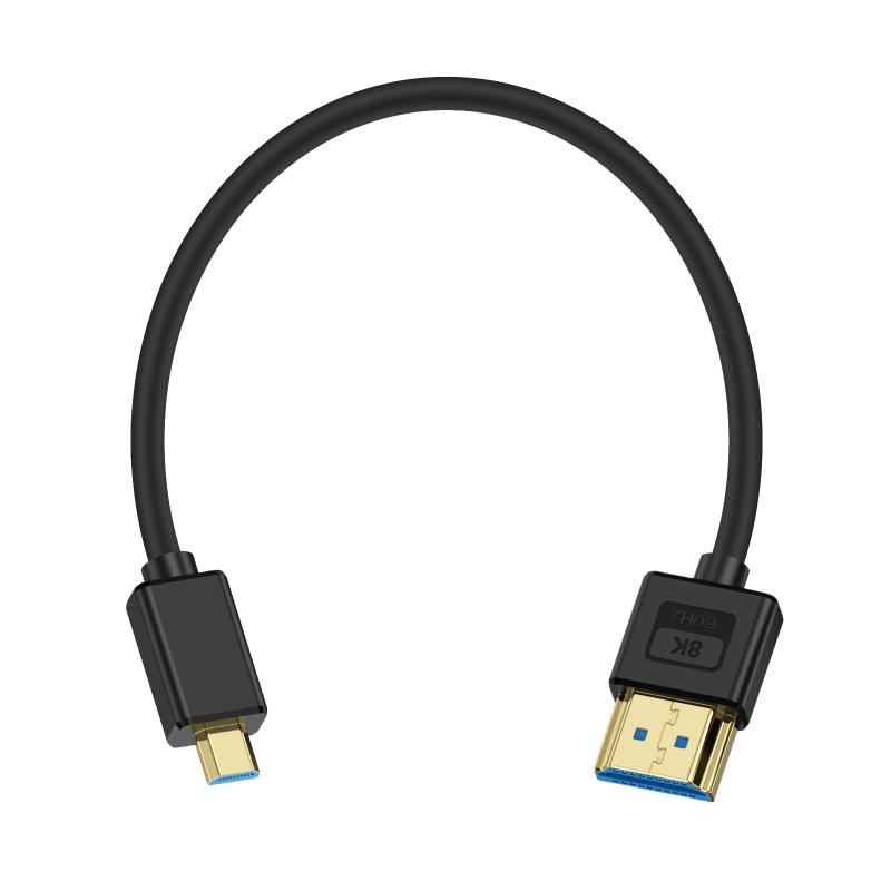 Poyiccot 柔らかい Micro HDMI to HDMI ケーブル 短い柔らかい Micro HDMI ケーブル： 超薄型&amp;柔軟。超薄型でフレキシブルなMicro HDMI高速ケーブルは、狭いスペースに完璧にフィットします。ソフトでスリムなデザインですべてのMicro HDMI機能をサポートし、持ち運びや使用が簡単です。