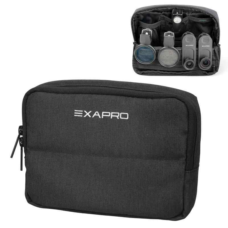 エグザプロ(EXAPRO) ガジェットポーチ グレー EXP-GP-01GY スマホ撮影アクセサリー収納 クリップレンズ・ミニ三脚・LEDライト 自立型 マグネットフラップ 内部仕切り・ゴムバンド付き Kenko ケン boardermkt-10009854 ボーダーマーケット パッケージ画像