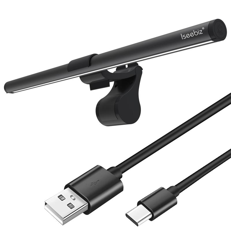 Iseebiz モニターライト 41cm 無線 掛け式 3種類色温度 無段階調光 目に優しい 非対称光源 白色光/混色光/暖色光 タッチ調整 スクリーンバー USB 明るさ調整可能 照明 記憶機能付き 仕事/勉強/ゲ
