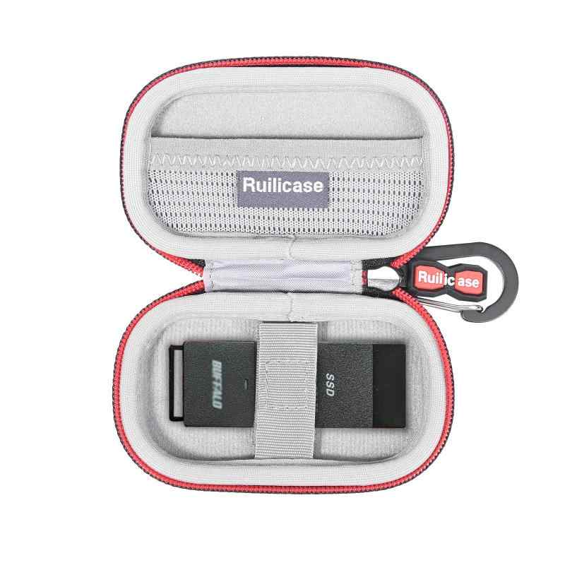 Ruilicase 収納ケース BUFFALO バッファロー 外付けSSD 1.0/2.0TB/500GB 超小型 SSD USB3.2 Gen2 対応（ケースのみ）