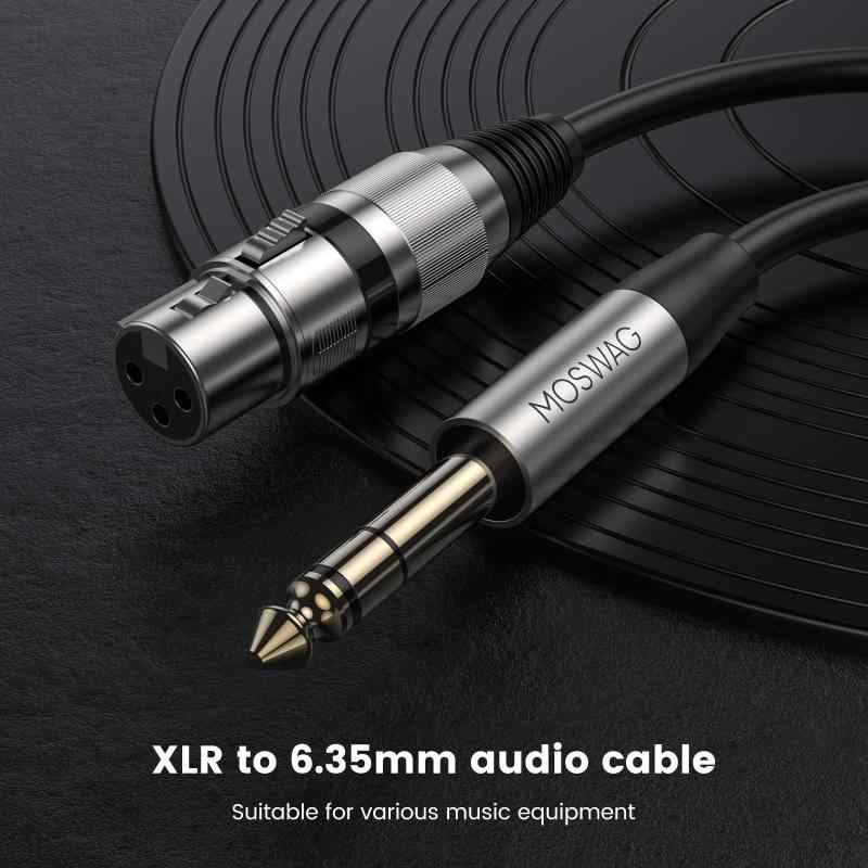 MOSWAG XLRメス～1/4インチ（6.35mm）TRSケーブル、6.35mmステレオジャックバランス～3ピンXLRケーブル、1/4インチジャックバランス～XLRマイクケーブル boardermkt-10014427 ボーダーマーケット サンプル画像3