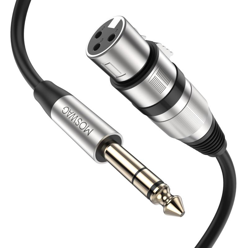 MOSWAG XLRメス～1/4インチ（6.35mm）TRSケーブル、6.35mmステレオジャックバランス～3ピンXLRケーブル、1/4インチジャックバランス～XLRマイクケーブル boardermkt-10014427 ボーダーマーケット パッケージ画像