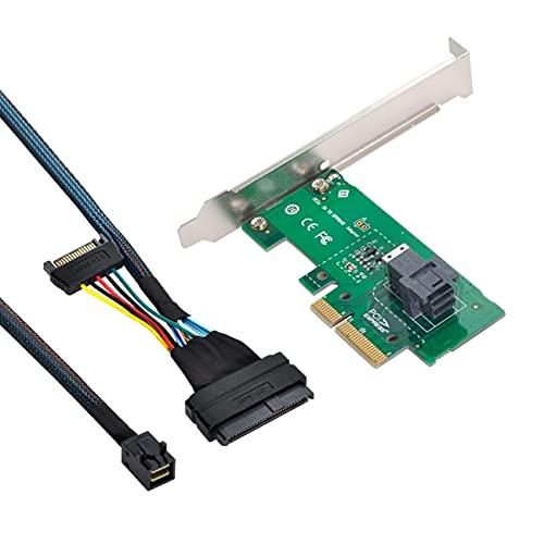 ボーダーマーケットのCablecc PCI-E 3.04.0からSFF-8643カードアダプタおよびメインボードSSD用のU.2U2 SFF-8639 NVME PCIeSSDケーブル｜アングル2