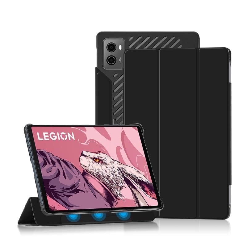 【E-COAST】NEC LAVIE Tab T9 T0995HAS (PC-T0995HAS/PC-TAB09Q01) 8.8インチ用のケース スタンド可能 保護カバー マグネット内蔵 三つ折りカバー マグネットス吸着式 磁気吸着 薄型 軽量 擦り傷防