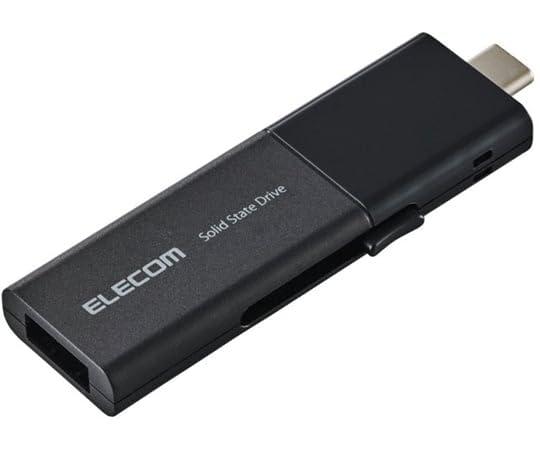エレコム 外付けSSD USB3.2 Gen1 対応 スライド式 マニュアルQRシール付 250GB ブラック ESD-EWB0250GBKR