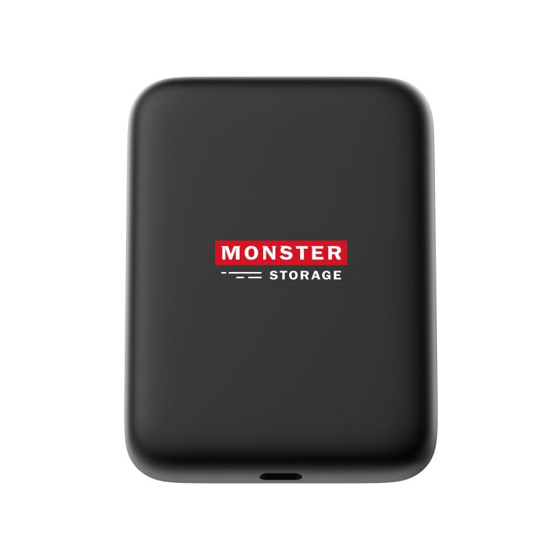 Monster Storage マグネット式 ポータブルSSD 1cmスリムボディー USB3.2 Gen2x2 Type-C 転送速度2,000MB/s iPhone15Pro iPhone15ProMax Apple ProRes Log撮影対応✅Apple ProRes Logdで高品質動画制作やVlog撮影で撮りながら直接保存、最大読み込み速度2000MB/sの高速パフォーマンス。対応機種はiPhone 15 Pro/Pro Maxです。ご購入の際はご注意ください。✅マグネット式設計でIphone15の背面に装着した状態でも1cmスリムボディーでポケットにも収納可能、iPhone本体のストレージ容量を気にせず思い出を保存。✅iPhone 15 Pro/Pro Maxの他、PC/Android等多彩なシステムに対応繋ぐだけで簡単接続（プラグ・アンド・プレイ機能）✅動画撮影に加えてクリエイティブ作業やビジネスシーンでも高性能を発揮します。写真や音楽の保存、動画のバックアップなど、多岐にわたる用途での使用が期待できます。✅マット仕上げ筐体の超スリムデザイン、8.91×6.45×1.00cmの極小本体サイズと56g軽さでらくらく携帯と使用できます。