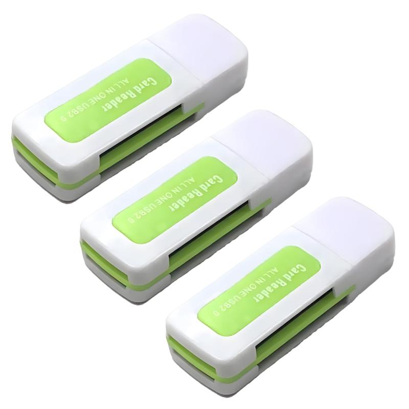 オーディオファン USB2 0 4in1 多機能カードリーダー SD TF マイクロSD メモリースティック メモリースティックマイクロ 3点セット USB グリーン