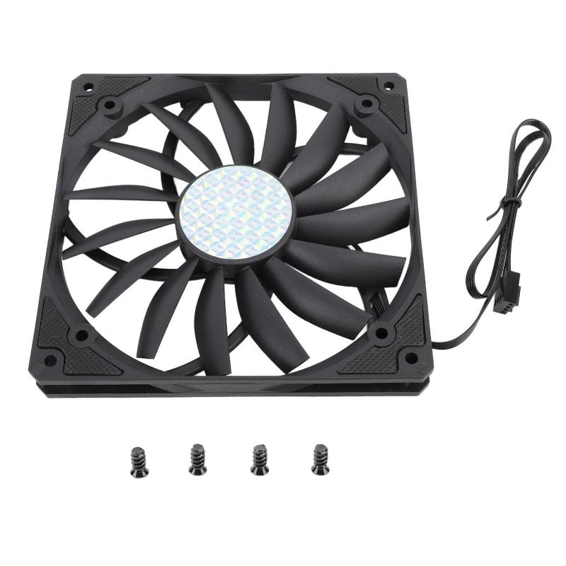 PWM ケースファン、140mm 4Pin 12V PC 冷却ファン、1100RPM 15mm 超薄型ケース冷却ファン、MFDB 油圧ベアリング、PC デスクトップ用 (黒), ASHATAwybtfeui52-11超薄型 140mm 4 ピン PWM ファン: このファンは最大騒音レベルわずか 31dBA で動作し、静かな作業環境やゲーム環境を提供します。効率的な油圧ベアリング：この冷却ファンは、低摩擦磁気浮上ベアリング技術のおかげで、耐久性のあるMFDB動圧ベアリングを備えており、寿命は10000時間以上です。簡単な取り付け: このファンはあらゆる種類のコンピュータケースと互換性があり、プラグアンドプレイで簡単に取り付けられるユーザーフレンドリーな電源インターフェイス設計を備えており、105mm、125mmのデュアルネジ穴スペースを備えています。15 ブレード設計: 15 枚の高圧ファン ブレードは、1100PRM で最大 76.5CFM のエアフローを実現し、安定したエア圧力と強力なエアフローによるパフォーマンスの向上に重点を置いています。PWM インテリジェント温度制御: 300 ～ 1100rpm のダイナミック速度範囲を備えたこのファンは、PWM ピンを SYS FAN ピンに挿入するだけで、速度を調整してノイズ レベルを低減できます。