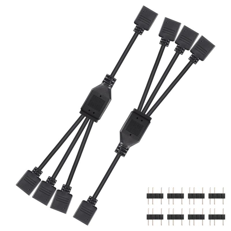CERRXIAN 2PCS 5V 3PIN ARGBスプリッターケーブル 1対3 5V 3ピン・アドレス可能（オスピン付き）1メス～3メスポート3PINハブ拡張コネクタコード ARGB LEDストリップ、ARGBファンなど用1～3ポートARGB HUBは、1つのマザーボード+5V 3PIN ARGBインターフェイスを介して接続の拡張を可能にし、不十分なARGBインターフェイスの問題を解決するのに役立ちます。MSI、Gigabyteなどのマザーボードと互換性のある標準5V 3ピンインターフェース（注：12V 4ピン RGBはサポートされていません、5V 3ピン ARGBのみサポートされています)。5V ARGBスプリッターケーブルは、長さ33.5CM、ほとんどのシャーシ配線のニーズを満たすことができます。オスピンが装備され、はんだ付け不要、工具不要で取り付け可能です。プラグアンドプレイで時間を節約します。5V ARGB製品に対応、ARGBクーリングベスト、ARGB LED、RGBファンなど標準5V 3ピンインターフェースに対応します。