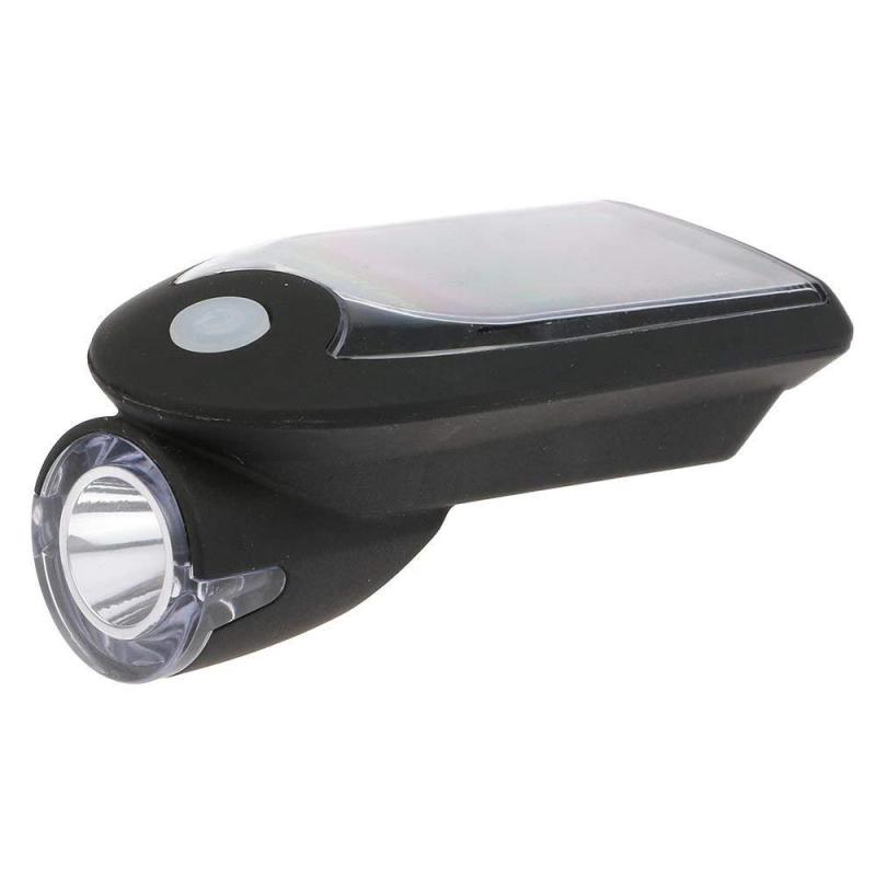 ボーダーマーケットの自転車ledライト 超高輝度・遠距離照射LED USB 2.0充電式ソーラーLEDライト ソーラー フロントヘッドライト 通勤 通学 防水 防振 防災 地震/停電/登山/夜釣り 緊急対応 急速充電 懐中電灯兼用｜アングル3