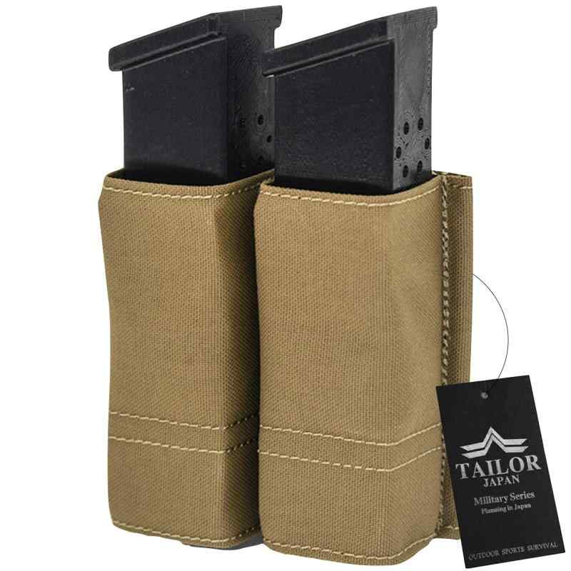 【TAILOR JAPAN】サバゲー ハンドガン マガジンポーチ ダブル 2連 オープントップ ...