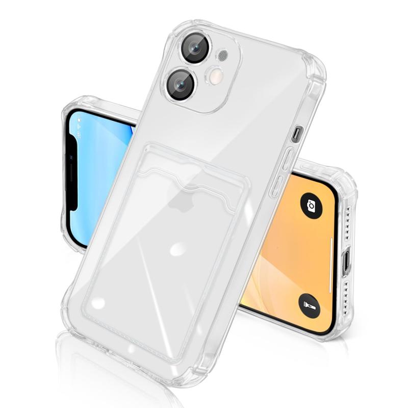 SIGAILOI iPhone IC カード収納 スマホケース 衝撃吸収 耐衝撃 TPU クリア ソフトケース 指紋防止/滑り止め黄変防止 カメラ保護 カバー おしゃれ 携帯 薄型軽量 アイホン 6.1インチ用(透明) boardermkt-10054710 ボーダーマーケット サンプル画像2
