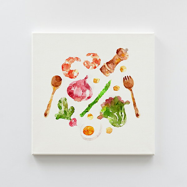 京都五条 UMLAB うむラボ キャンバスプリント「サラダ」作家”chi”