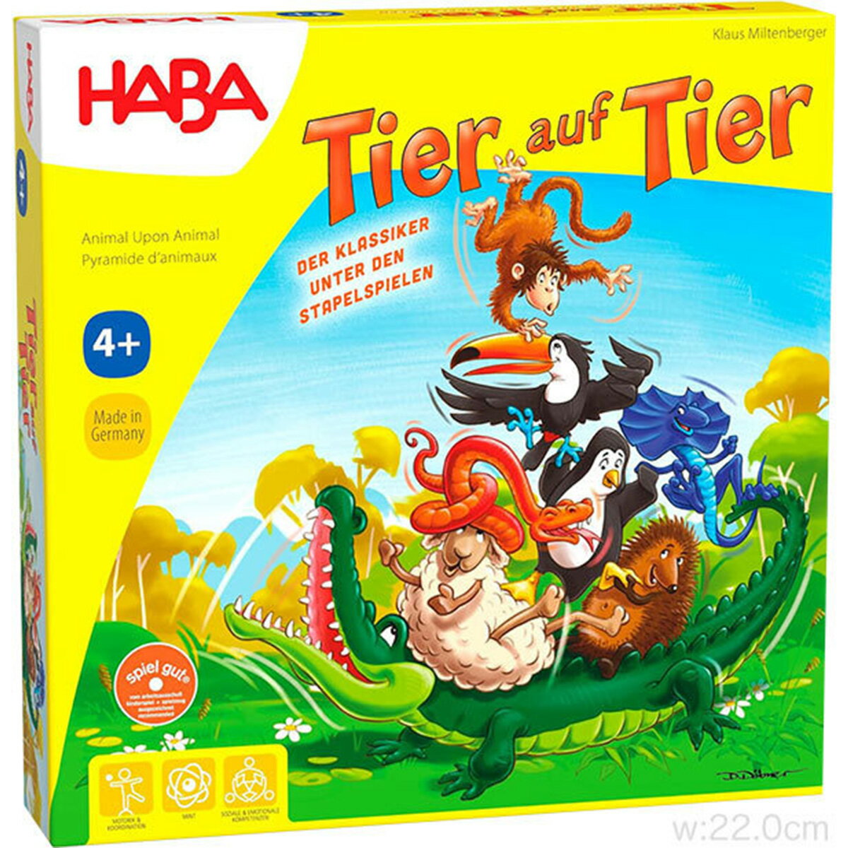 ボードゲーム ワニに乗る？ (新箱版) HABA 2人 から 4人 4歳以上 15分 テーブルゲーム アナログゲーム 動物 木駒 サイコロ バランス
