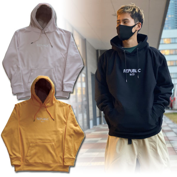 23-24 REPUBLIC CO/リパブリック CLASSIC BONDING hoodie メンズ レディース 撥水パーカー スノーボードウェア スノーウェアー 2024