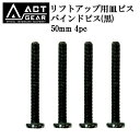 ACT GEAR / アクトギア リフトアップ用バインドビス 黒 50mm 4pc アルペン スノーボード バインディング メール便対応
