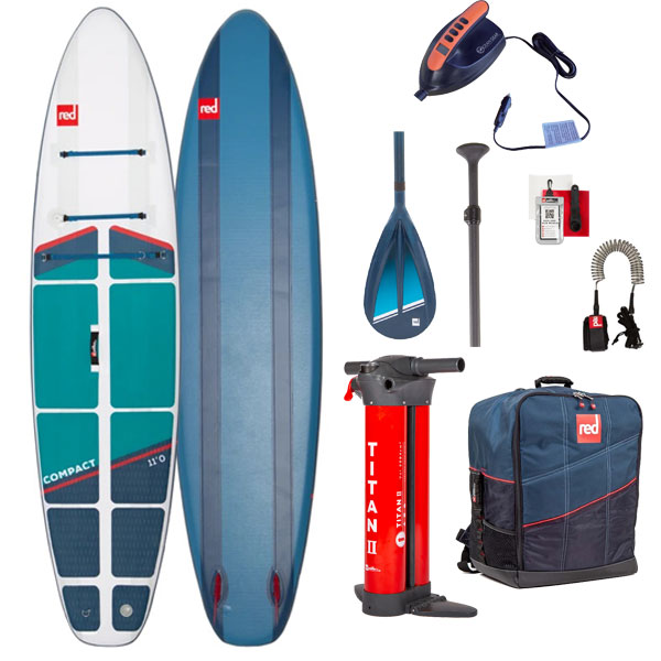 【セット】2022 RED PADDLE 11’0 COMPACT INFLATABLE PADDLE BOARD PACKAGE / レッドパドル コンパクト パドル+リーシュ付属 SUP インフレータブル パドルボード サップ 特典電動ポンプ