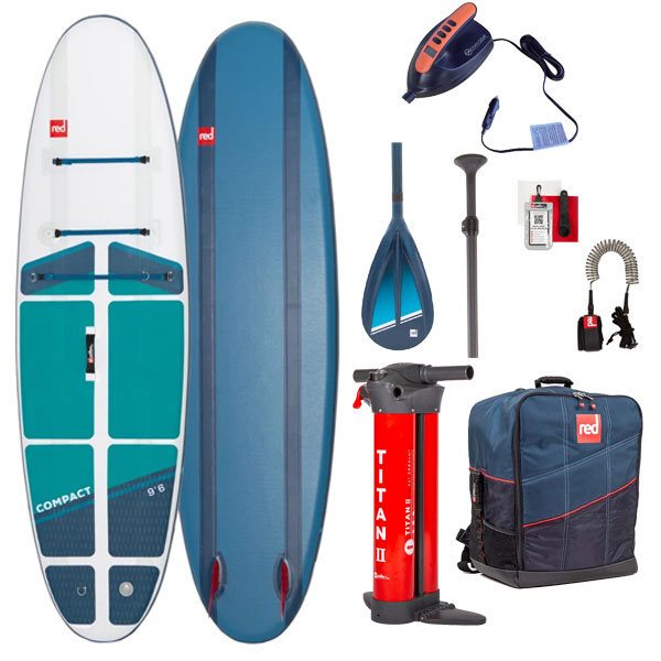 【セット】2022 RED PADDLE 9’6 COMPACT INFLATABLE PADDLE BOARD PACKAGE / レッドパドル コンパクト パドル+リーシュ付属 SUP インフレータブル パドルボード サップ 特典電動ポンプ