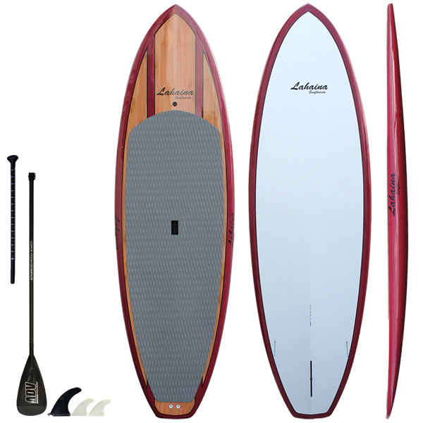 【セット】営業所止め スタンドアップパドルボード サップボード SUPセットLAHAINA 9'4 L32 BAMBOO/WINE 送料無料