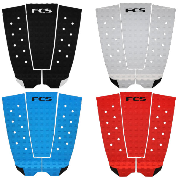 FCS C3 CLASSIC TRACTION モデル C3 CLASSIC TRACTION カラー ・Black(FGP-C3-BLK) ・White(FGP-C3-WHT) ・Blue(FGP-C3-BLU) ・Red(FGP-C3-RED) 詳細 C3クラシック・テールパッドは、手頃な価格で高いトラクション性能を発揮するため、高額な価格を払わずに信頼性の高いグリップを求めるサーファーにとって、理想的なアップグレードアイテムです。 モダンな幾何学的なデザインを採用したこのパッドは、幅広いテール形状やサーフボードモデルに対応し、洗練された外観を保ちつつ、ターンやスナップ、重要なマニューバー時のコントロール性を高めます。 流線型で軽量、かつ高い機能性を備えたC3クラシックは、快適で反応の良いボードの感触を維持しつつ、ターンでより激しく攻めていきたいサーファーに自身を与えてくれます。 ・シングルカットスルーキックを備えた3ピースパッド ・薄型のスクエアグルーブトラクションパターン ・アーチバーをなくし、自然な足の位置を確保 ・グリップ力を高めるために表面を研磨したグルーブ ・感触と水流を改善するセンサリーパーフォレーションホール ・モダンな幾何学模様デザイン 【パフォーマンス】 パフォーマンスサーフィンに不可欠な確かなトラクション 薄型のスクエアグルーブパターンが、足元に重さを感じさせることなく、安定したグリップを実現します。 コントロール性を高めるハイテールキック 際立ったテールキックが後ろ足をしっかりと固定するため、ターン時により強くプッシュでき、クリティカルセクションでもコントロールを維持できます。 軽量で機能的なデザイン 流線型の構造により、サーファーが現代のトラクションパッドに求めるパフォーマンスを維持しつつ、軽量化を実現しています。 快適なボードフィール アーチバーがないため、自然な足の位置取りが可能で、テール部分での動きの自由度も高まります。 メーカー希望小売価格はメーカーカタログに基づいて掲載しています。