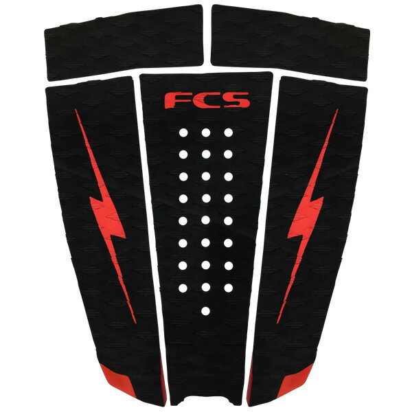 FCS NATHAN FLORENCE TRACTION モデル NATHAN FLORENCE TRACTION カラー BOLT(FGP-NF-BLT) 詳細 FCS Nathan Florenceグリップは、ハイパフォーマンスサーフィン向けに設計された5ピース構造のトラクションパッドで、ショートボードやステップアップボードに最適です。 WSLチャンピオンのNathan Florenceの意見を取り入れて開発されたこのパッドは、2フィートのローラーから20フィートの巨大波まで、様々な種類の波のサイズでコントロール性、快適性があり、そして自信をもたらします。 軽量化のためにダイヤモンドコーデュロイの溝とキックホールを採用したこのパッドは、足元に確かなレスポンスと安定感を与えながら、ボードの自然なフレックスを妨げません。 メインパッドの前方に2枚のエクステンションパネルを配置することで、ロングボードでのバックフットの動きをサポートし、サーファーにさらなる汎用性と精度をもたらします。 Nathanのシグネチャーボルトロゴがデザインを完成させ、パフォーマンスとスタイルを兼ね備えた、本格的なサーフィンに対応する妥協のないトラクションパッドです。 ・ショートボードやステップアップボード用の5ピースパッド(ダブルカットスルーキック) ・ダイアモンドグルーヴ ・コーデュロイグルーブトップ ・カッパーヘッドアーチバー ・ハイテールキック(軽量化ホール加工) ・繊細なパーフォレーションホール ・エクステンションパネル メーカー希望小売価格はメーカーカタログに基づいて掲載しています。