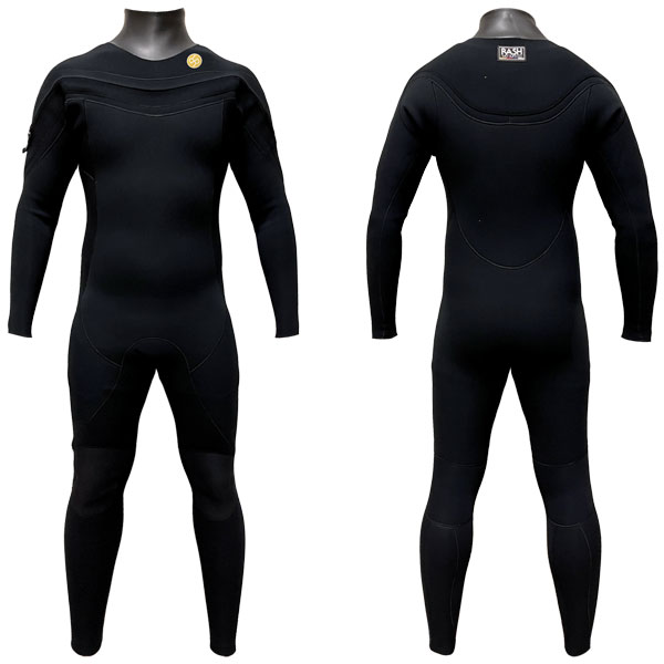 25-26 RASH BZ-5 LONG CHEST ZIP TYPE BLACK EDITION / ラッシュ ロングチェスト 4mmx2.5mm ウェットスーツ サーフィン セミドライ ブラックエディション 裏起毛 フルスーツ 冬用