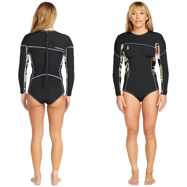 2024継続 VOLCOM WOMENS MODULATOR 1MM LONG ARM BACK ZIP WETSUIT O9512307 / ボルコム モジュレーター ロングアームバックジップ ウェットスーツ サーフィン ジャージ 春夏秋用 レディース