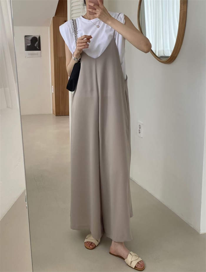 サロペット パンツ レディース オールインワン きれいめ ワイド パンツ 大人 サロ...