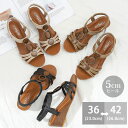 サンダル レディース 歩きやすい 厚底 ストラップ ウェッジソール リラックスサンダル コンフォートサンダル ゴムストラップ 疲れない 美脚 ヒール 5cm ウェッジ ローヒール 黒 大きいサイズ ボヘミアン 夏 海 旅行 海外 リゾート 南国 エスニック ビーズ