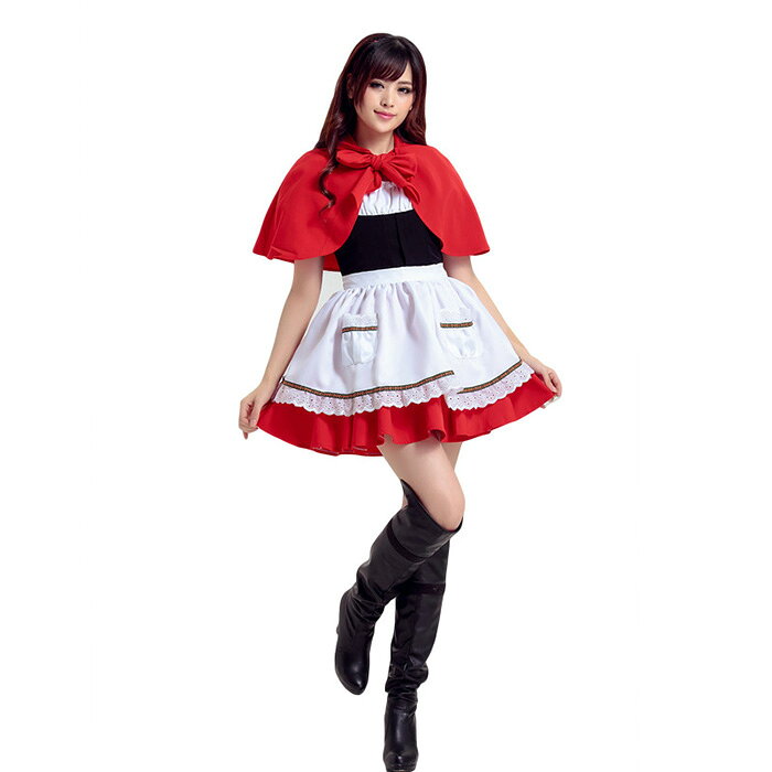 コスプレ 衣装 ハロウィン 赤ずきん フード 衣装 フルセット 仮装 衣装 コスチューム こすぷれ コス おすすめ 可愛い 男ウケ セクシー 大きいサイズ 大人 レディース ハロウィンコスプレ コスプレ衣装 可愛い コスプレ bobi-10016194 BOBI サンプル画像2