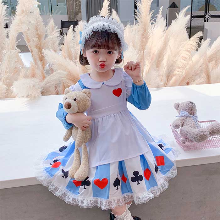ハロウィン 子供 衣装 コスチューム ドレス メイド服 仮装 女の子 ジュニア かわいい 可愛い コスチューム キッズ 女児 90 100 120 130 ハロウィン仮装 子供ドレス 子供コスチューム プリンセスのサムネイル