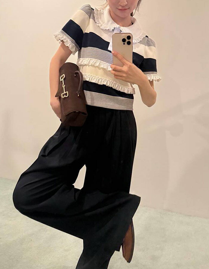 ＼スーパーセール対象商品／ ポロニット 半袖 半袖ニット トップス Tシャツ レディ...