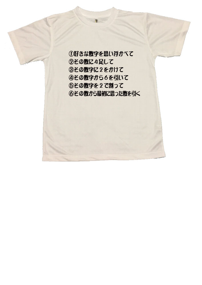 【郵送は送料無料】不思議な問題Tシャツ2 ポリエステル100 おもしろ 面白 プレゼント メッセージ ふざけ お笑い インスタ映え かわいい..