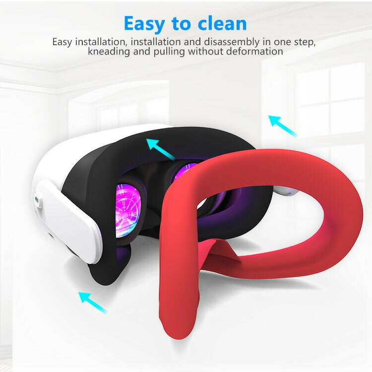 LUCKYBEEHTCVivePro用ザークッションバックヘッド用革材フェイスクッション汗染み防止カバー12mmVRMASK(ヘッドカバー2個セット)
