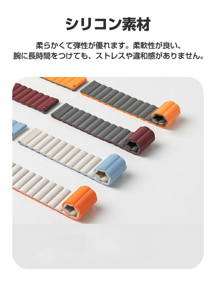 SUUNTO RUN 交換 バンド シリコン素材 おしゃれ 腕時計ベルト スポーツ ベルト 替えベルト 綺麗な マルチカラー 簡単装着 人気 おすすめ スント 幅22mm ベルト ウェアラブル端末・スマートウォッチ 腕時計バンド 交換ベルト