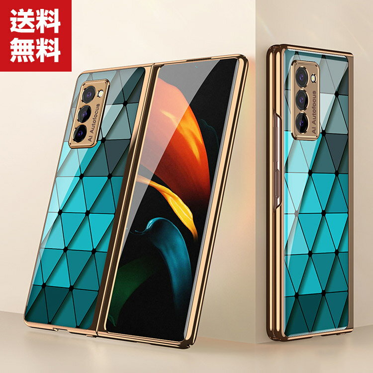 Samsung Galaxy Z Fold2 ܂肽݌^AndroidX}zANZT[ PC P[X ϏՌJbR ӂ  wʋKX lC Ռɋ wʃJo[ TX CASE Y wʃP[XJo[@