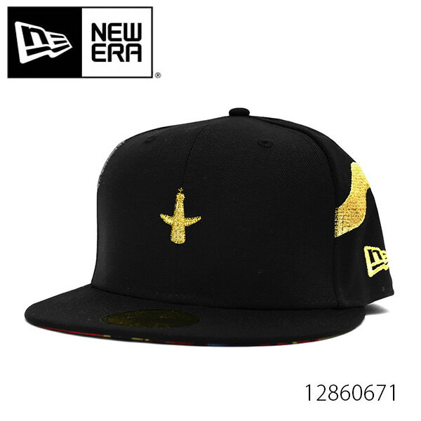 ニューエラ【NEW ERA】12860671 59FIFTY Taro Okamoto 岡本太郎 太陽の塔 ミニロゴ ブラック キャップ 帽子 メンズ レディース 人気 ゴールド【あす楽】【送料無料】