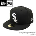 ニューエラ【NEW ERA】70358700 59fifty Chicago White Sox シカゴ ホワイトソックス 帽子 キャップ CAP ロゴ メンズ レディース ブラック BLACK 球団CAP メジャーリーグ公式野球帽 USモデル【あす楽】【送料無料】