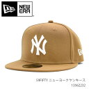 ニューエラ【NEW ERA】11308532(13562232) 59FIFTY ニューヨーク・ヤンキース 5950 New York Yankees CAP 帽子 アウトドア メンズ レディース ユニセックス 人気 ウィート × ホワイト キャメル ブラウン【あす楽】【送料無料】