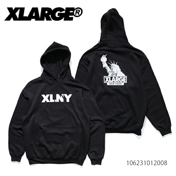 エクストララージ パーカー メンズ エクストララージ【X-LARGE】106231012008 X-LARGE X-LIBERTY HOODIE フーディー パーカー メンズ トップス 長袖 スウェット ロゴ ゴリラ ラージ アメリカ 人気 BLACK ブラック 自由の女神【あす楽】【送料無料】