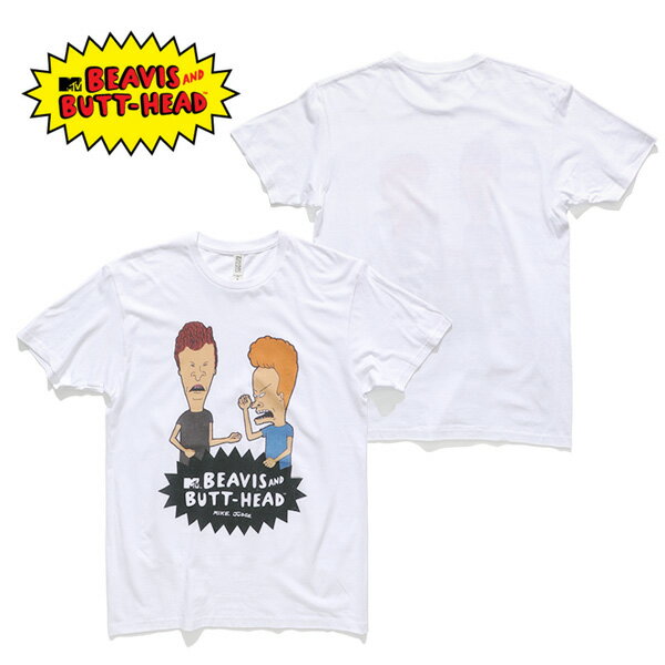 - ビーバス・アンド・バットヘッド【BEAVIS AND BUTT-HEAD】 カラー WHITE 素材 コットン100％ 生産国 バングラディッシュ サイズ M　着丈72cm　身幅51cm　肩幅47cm　袖丈20cm L　着丈73cm　身幅54cm　肩幅51cm　袖丈21cm XL　着丈77cm　身幅59cm　肩幅58cm　袖丈23cm ※USサイズですので、サイズのご確認お願い致します。 ※平置き採寸のため多少の誤差は生じます。 ※海外製品のため、多少の糸のほつれや縫製が粗い場合がございます。 ※工場の違いによりボディとサイズのバラつきがございます。 またタグなどがない場合がございますが、予めご了承下さい。 アイテム説明 ビーバス・アンド・バットヘッド『BEAVIS AND BUTT-HEAD』は、 マイク・ジャッジ原作のテレビアニメ。および原作を基にした作品。 アメリカの架空の内陸都市・ハイランドを主な舞台に展開。ビーバスとバットヘッドの2人の少年による喜劇である。 ビーバス・アンド・バットヘッドよりロゴTが入荷致しました!! 2人の少年の遊び心あるデザインに仕上がっています。 インパクト抜群のプリントロゴで、女性の方にもお勧めな1枚です◎ その他キャラクター、MOVIE、ROCKTEE、グッズなどはこちら ご注意 かすれた加工はデザインの為、返品交換の対象となりません。 ※ネコポス発送は一点まで/代引き不可/日時指定不可となります。 二点以上/代引き指定/日時指定は送料加算にて宅急便発送とさせていただきますので予めご了承くださいませ。 商品はお使いのPCや携帯電話の環境や画質により、 掲載画像の色味が実物と若干異なる場合がございます。 海外より正規並行輸入を行っておりますが、仕入れ方法等により箱等の付属品がない場合や箱やケース等に傷や汚れがある場合がございます。