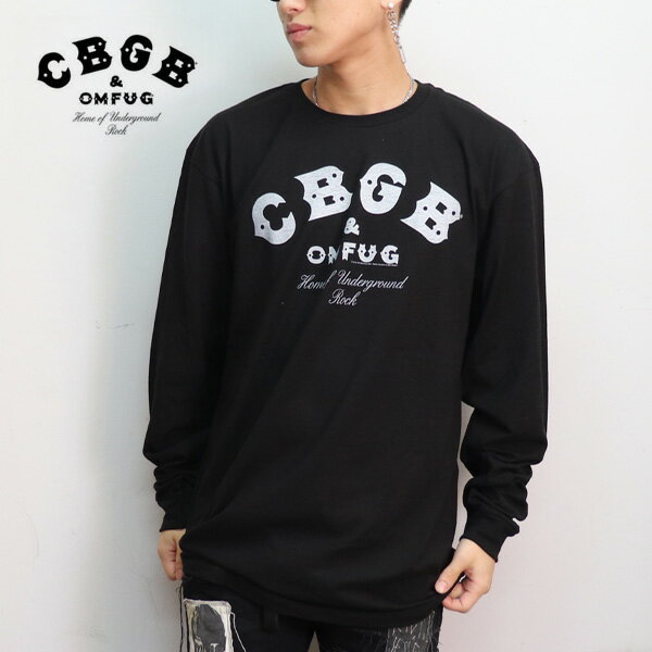 シービージービー【CBGB】 L/S TEE ロンT ロックT 長袖 Tシャツ ロック バンド ヒップホップ ロゴT 正規品 本物 メンズ レディース ブラック BLACK【ネコポス発送】